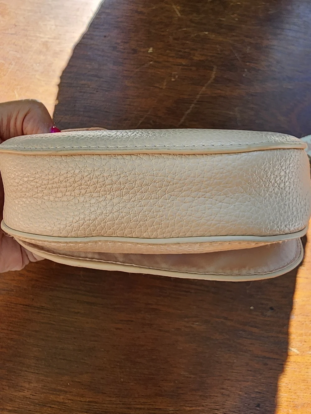 Chloé Parfums Blush Pink Pebbled Leather Wristlet Pouch Makeup Bag NEW